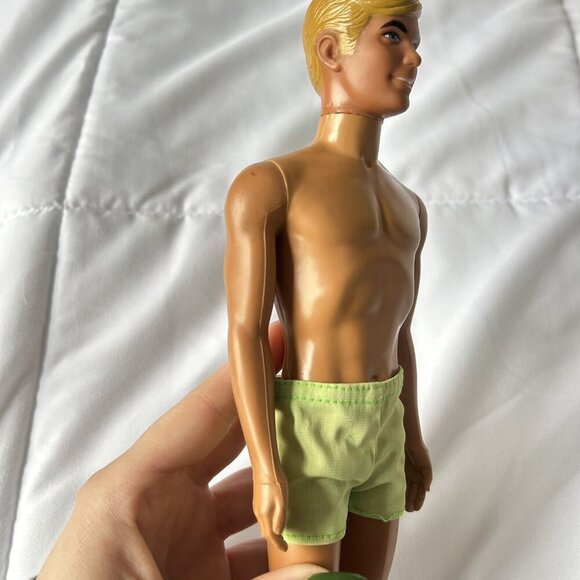 1968 Mattel Ken Doll Bendable Knees Blond Hair Blue Eyes Surfer Made In Taiwan - Picture 4 of 16